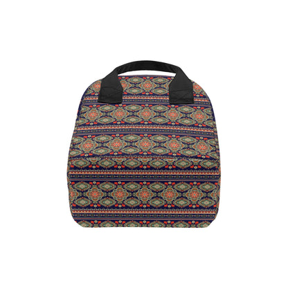 Ethnic Geometric Print Pattern Insulated Lunch Bag