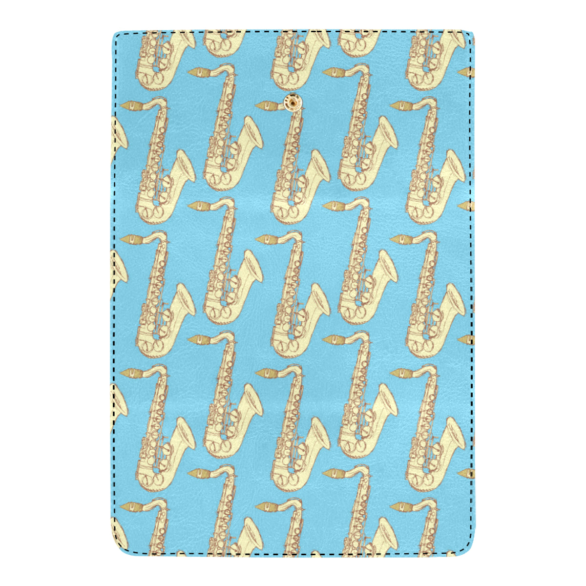 Saxophone Pattern Print Design 03 Women's Trifold Wallet