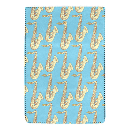 Saxophone Pattern Print Design 03 Women's Trifold Wallet