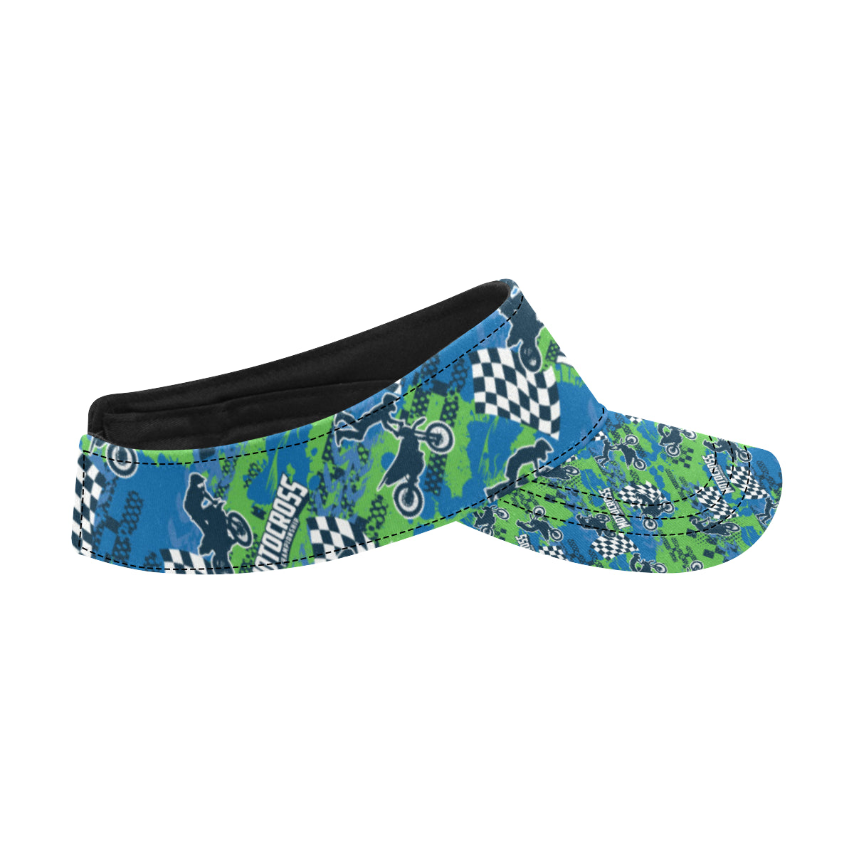 Motocross Pattern Print Design 04 Unisex Sun Visor