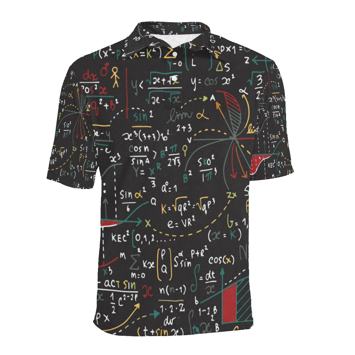 Math Pattern Print Design 04 Men Polo Shirt