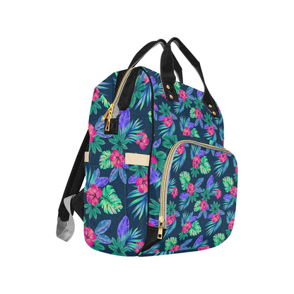 Tropical Flower Pattern Print Design TF09 Diaper Bag Backpack
