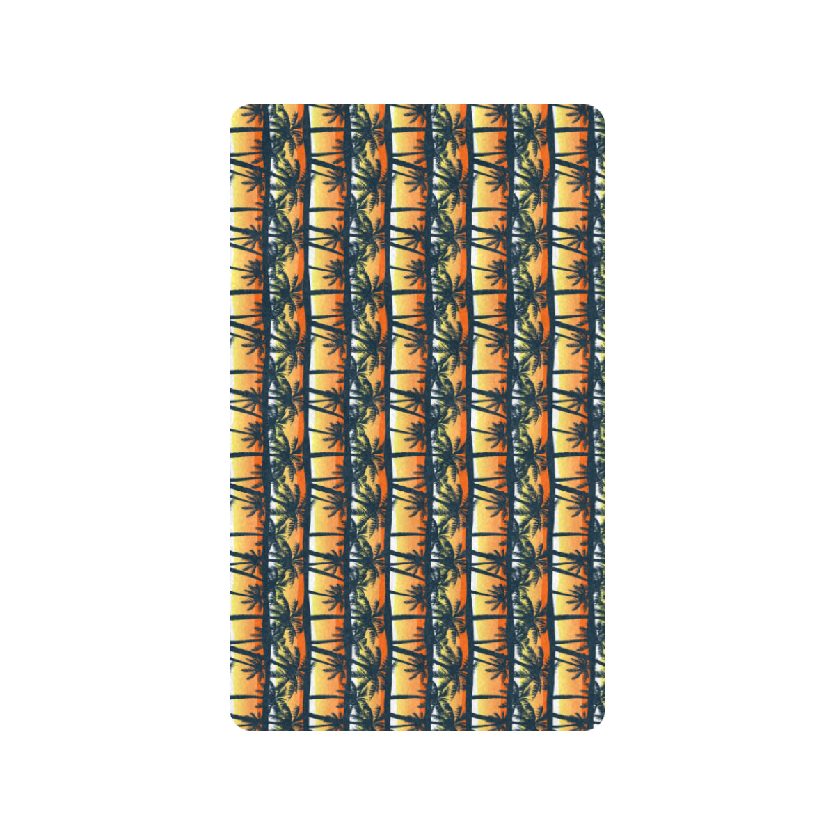 Palm Tree Sunset Design Print Rubber Doormat