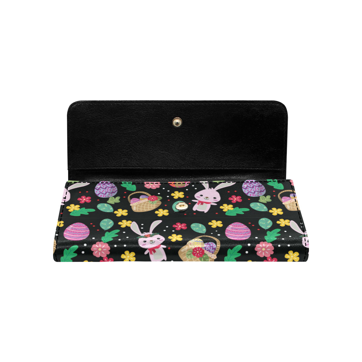 Easter Eggs Pattern Print Design RB05 Women's Trifold Wallet
