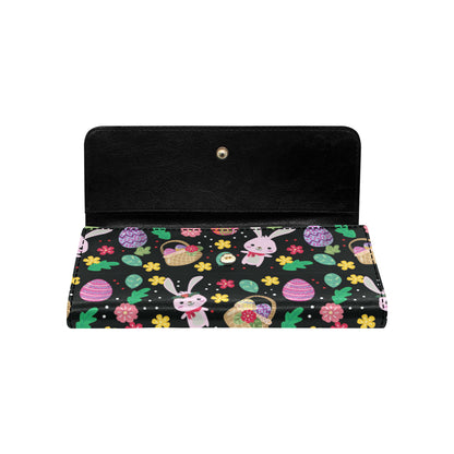 Easter Eggs Pattern Print Design RB05 Women's Trifold Wallet
