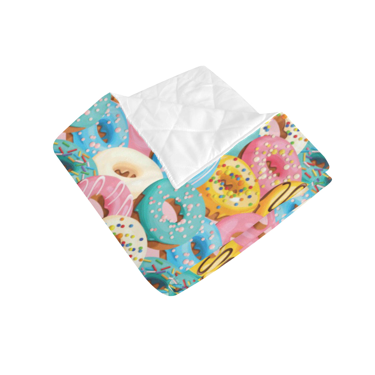 Donut Pattern Print Design DN01 Premium Quilt