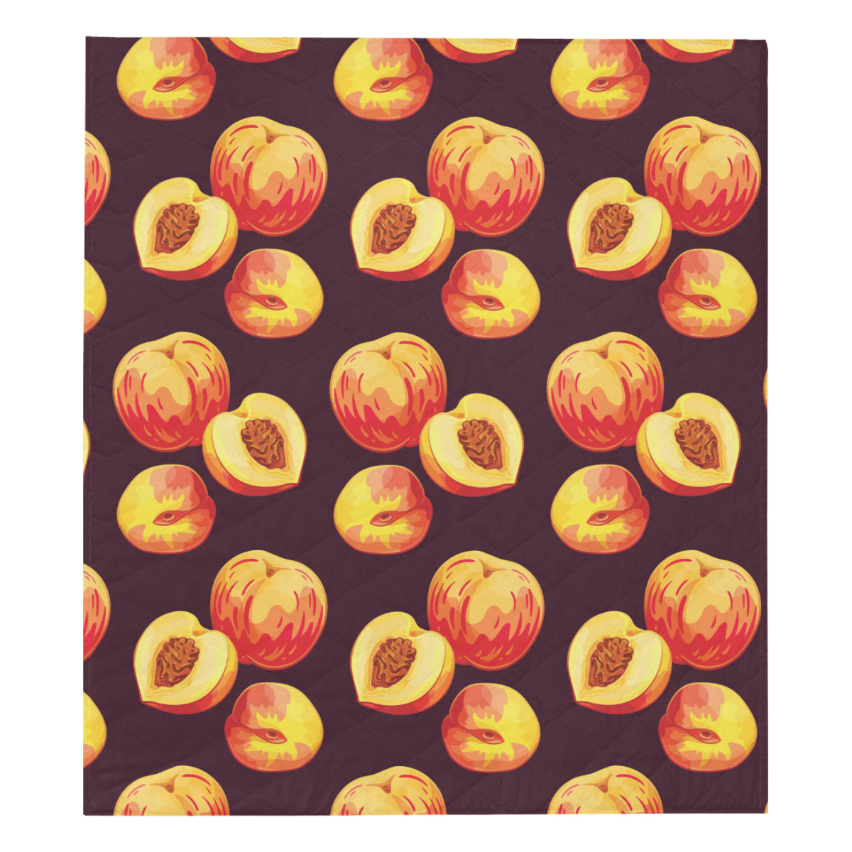 Peach Pattern Print Design A04 Premium Quilt