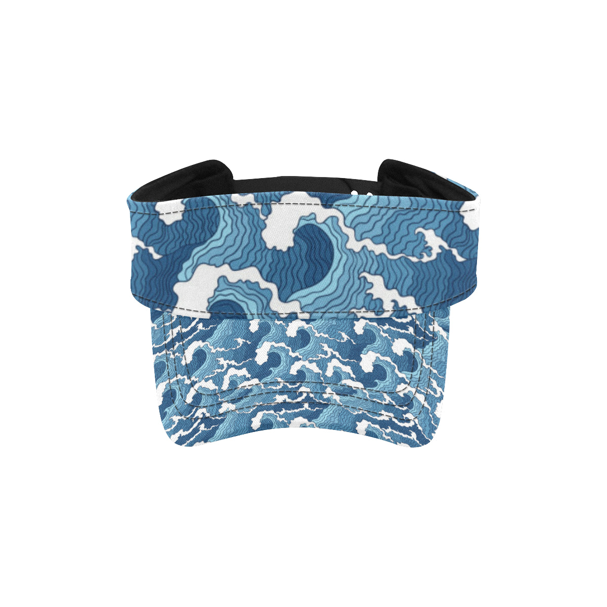 Wave Themed Pattern Print Unisex Sun Visor