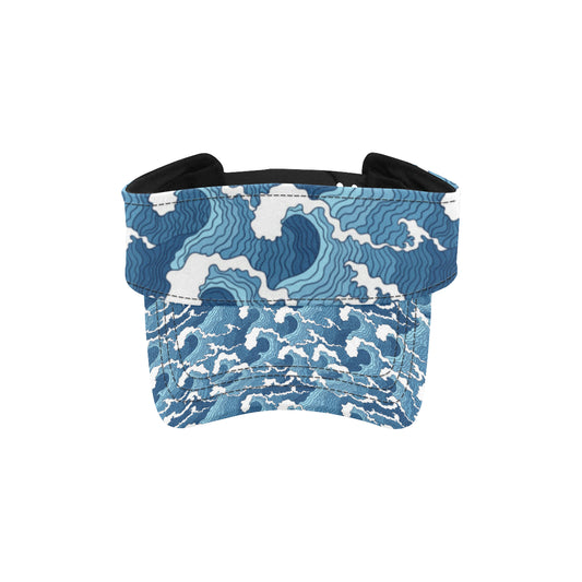 Wave Themed Pattern Print Unisex Sun Visor