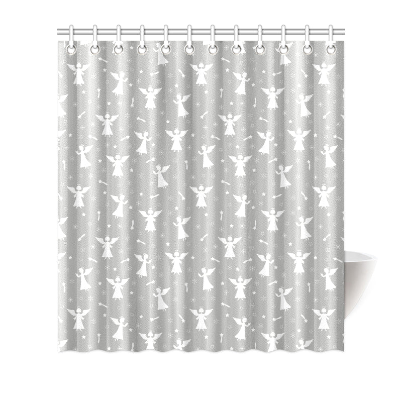 Angel Pattern Print Design 03 Shower Curtain
