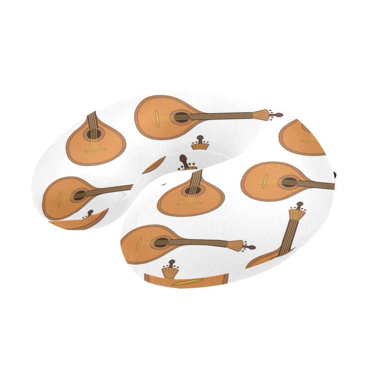 Mandolin Pattern Print Design 01 U-Shaped Travel Neck Pillow