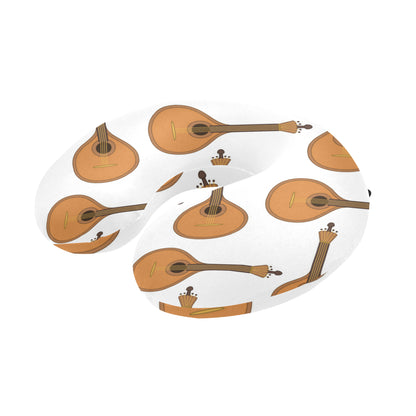 Mandolin Pattern Print Design 01 U-Shaped Travel Neck Pillow