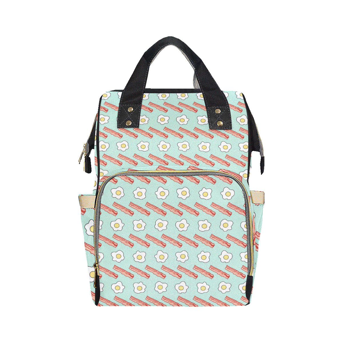 Bacon Sausage Pattern Print Design 01 Diaper Bag Backpack