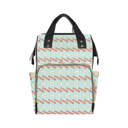 Bacon Sausage Pattern Print Design 01 Diaper Bag Backpack