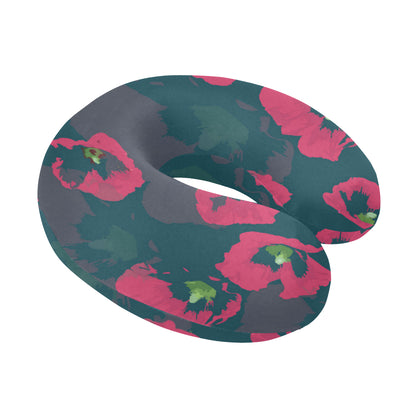 Morning Glory Pattern Print Design 01 U-Shaped Travel Neck Pillow