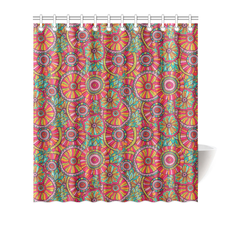 Boho Pattern Print Design 01 Shower Curtain