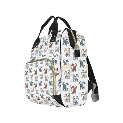 Alaskan Malamute Pattern Print Design 02 Diaper Bag Backpack