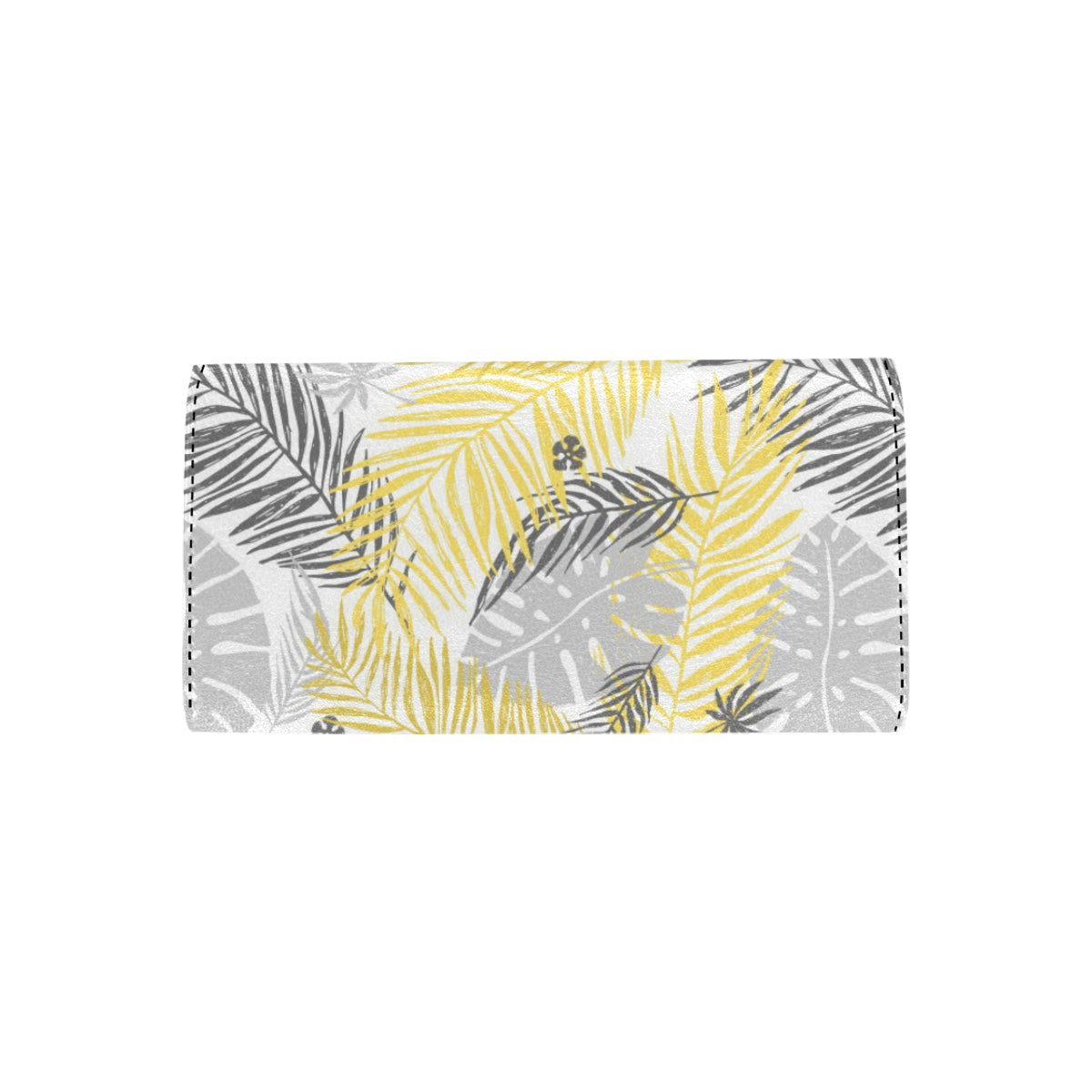 Palm Leaves Pattern Print Design PL012 Women's Trifold Wallet