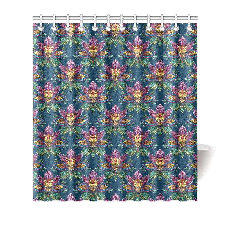 lotus Boho Pattern Print Design LO04 Shower Curtain