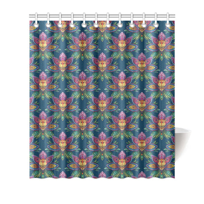 lotus Boho Pattern Print Design LO04 Shower Curtain
