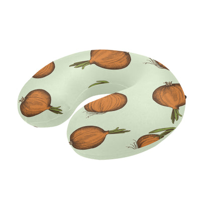 Onion Pattern Print Design A05 U-Shaped Travel Neck Pillow