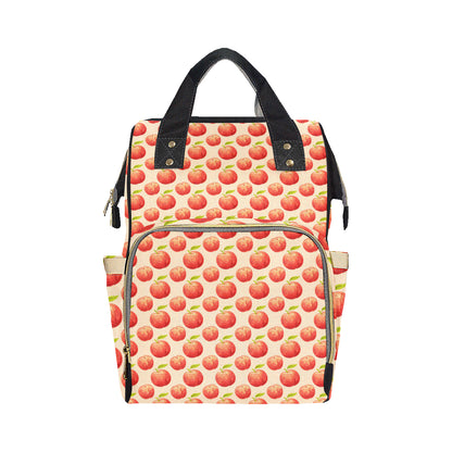 Peach Pattern Print Design A03 Diaper Bag Backpack