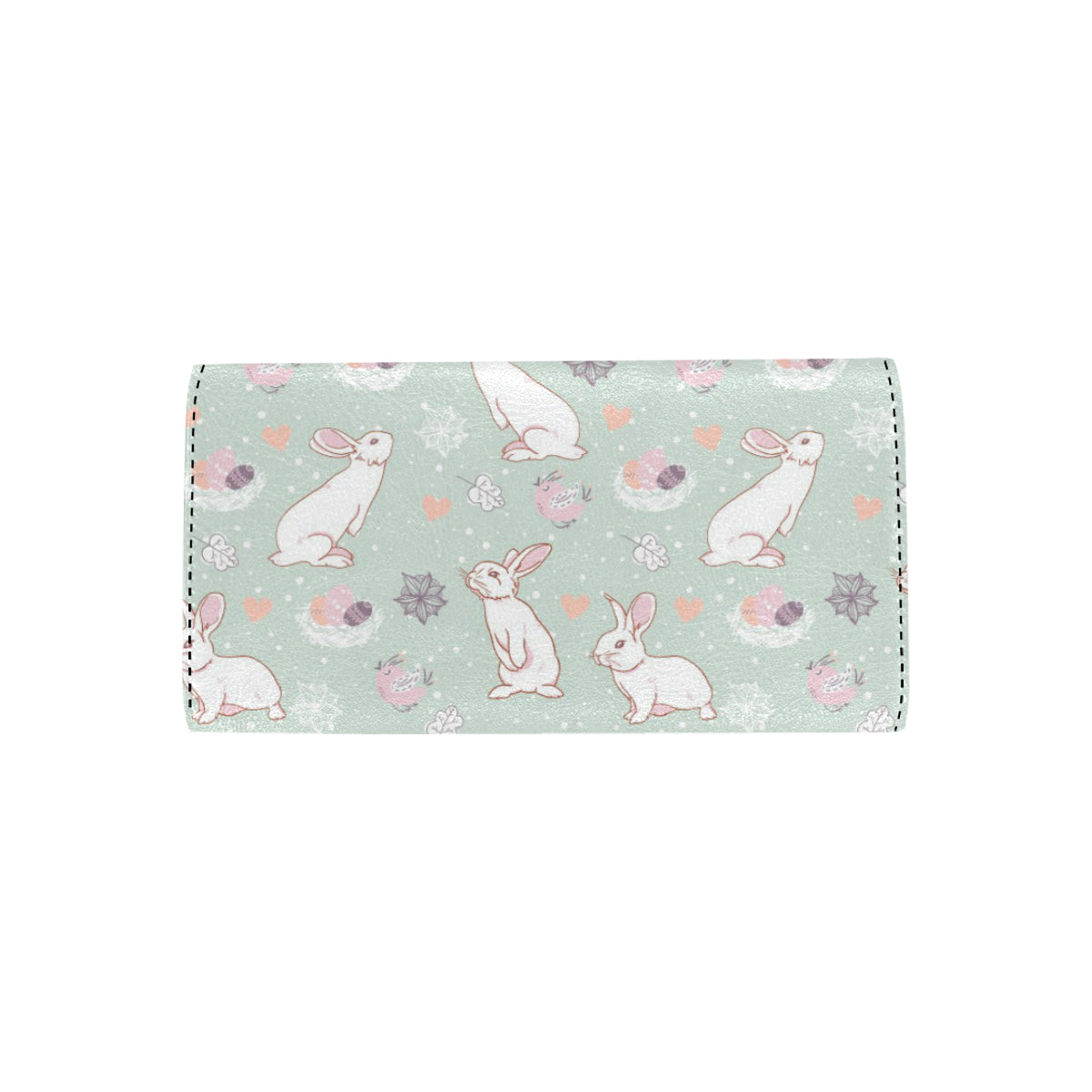 Rabbit Pattern Print Design RB011 Women's Trifold Wallet