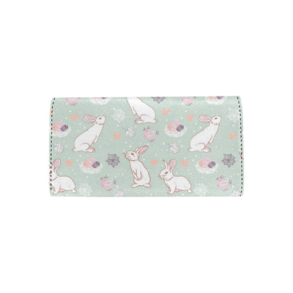 Rabbit Pattern Print Design RB011 Women's Trifold Wallet