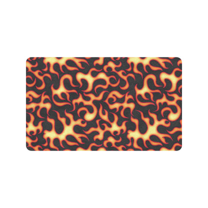 Flame Fire Themed Print Rubber Doormat