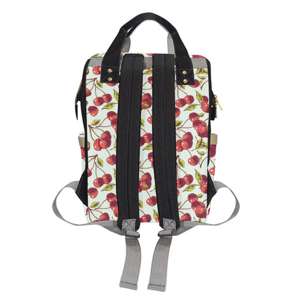 Cherry Hand Draw Diaper Bag Backpack