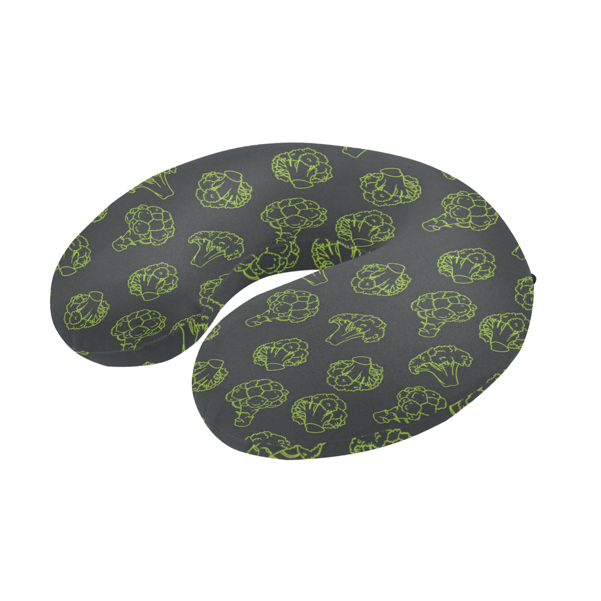 Broccoli Pattern Print Design 01 U-Shaped Travel Neck Pillow