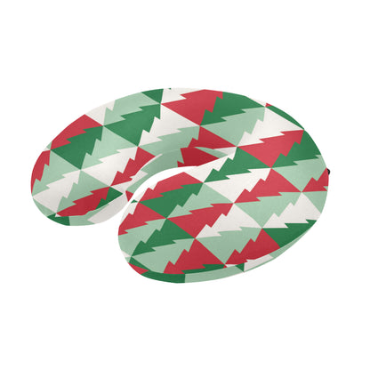 Christmas Tree Pattern Print Design 01 U-Shaped Travel Neck Pillow