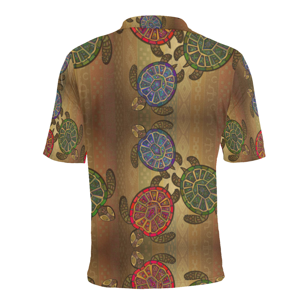 Sea Turtle Tribal Colorful Men Polo Shirt