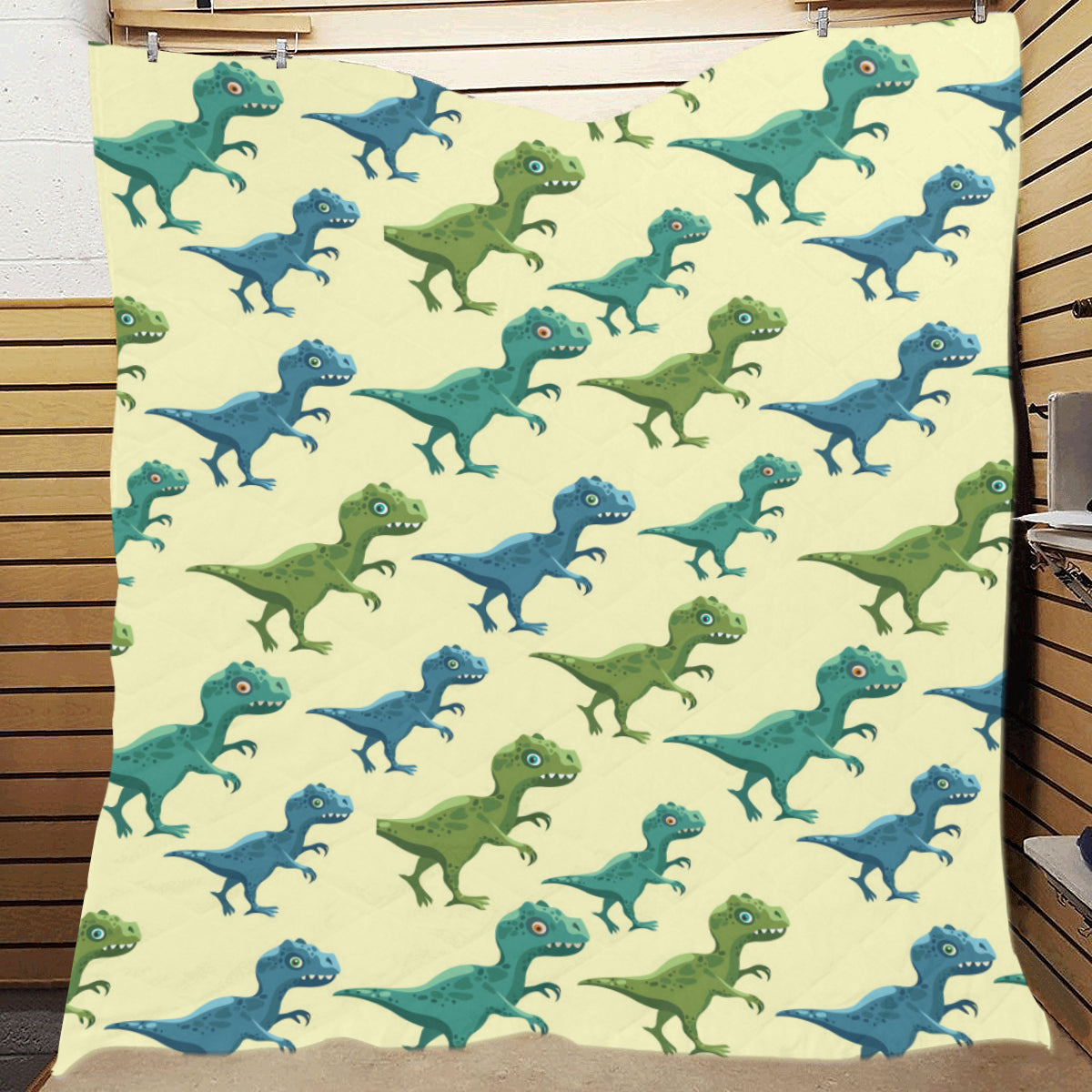 T Rex Pattern Print Design A04 Premium Quilt