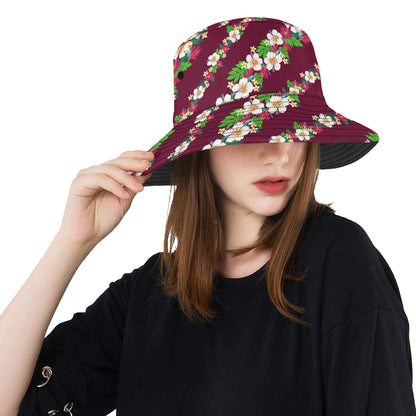 Hawaiian Themed Pattern Print Design H06 Unisex Bucket Hat