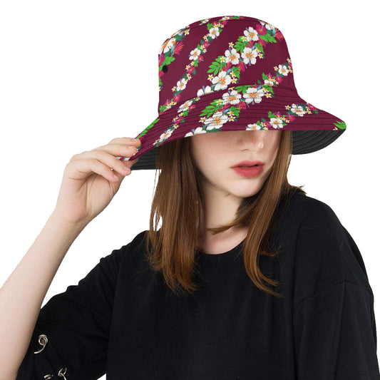 Hawaiian Themed Pattern Print Design H06 Unisex Bucket Hat