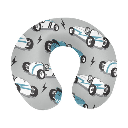 Racing Vintage Pattern Print Design A02 U-Shaped Travel Neck Pillow