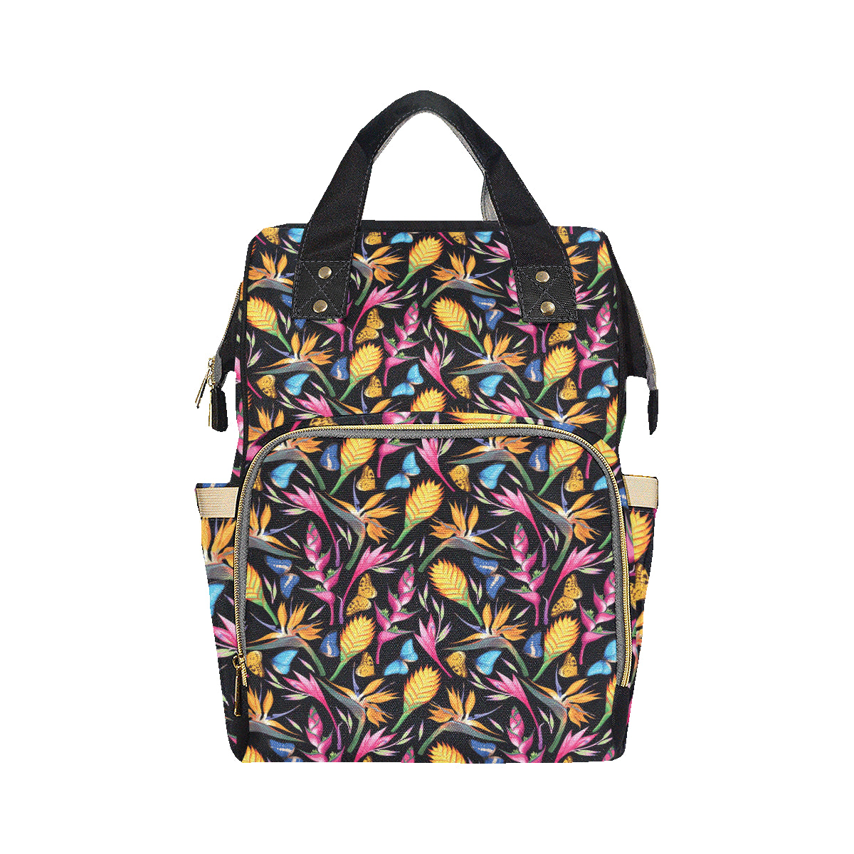 Tropical Flower Pattern Print Design TF016 Diaper Bag Backpack