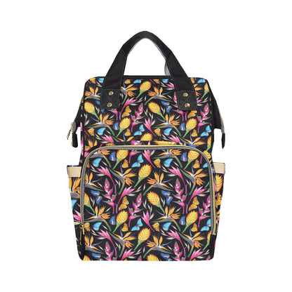 Tropical Flower Pattern Print Design TF016 Diaper Bag Backpack