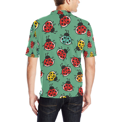 Ladybug Pattern Print Design 02 Men Polo Shirt