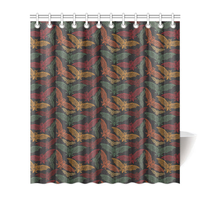 Bat Tribal Pattern Print Design 03 Shower Curtain