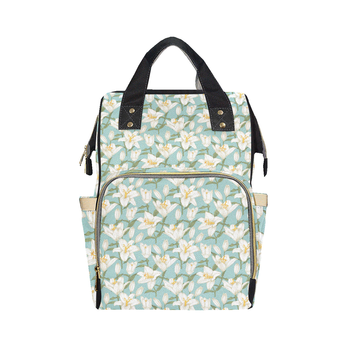 Lily Pattern Print Design LY09 Diaper Bag Backpack