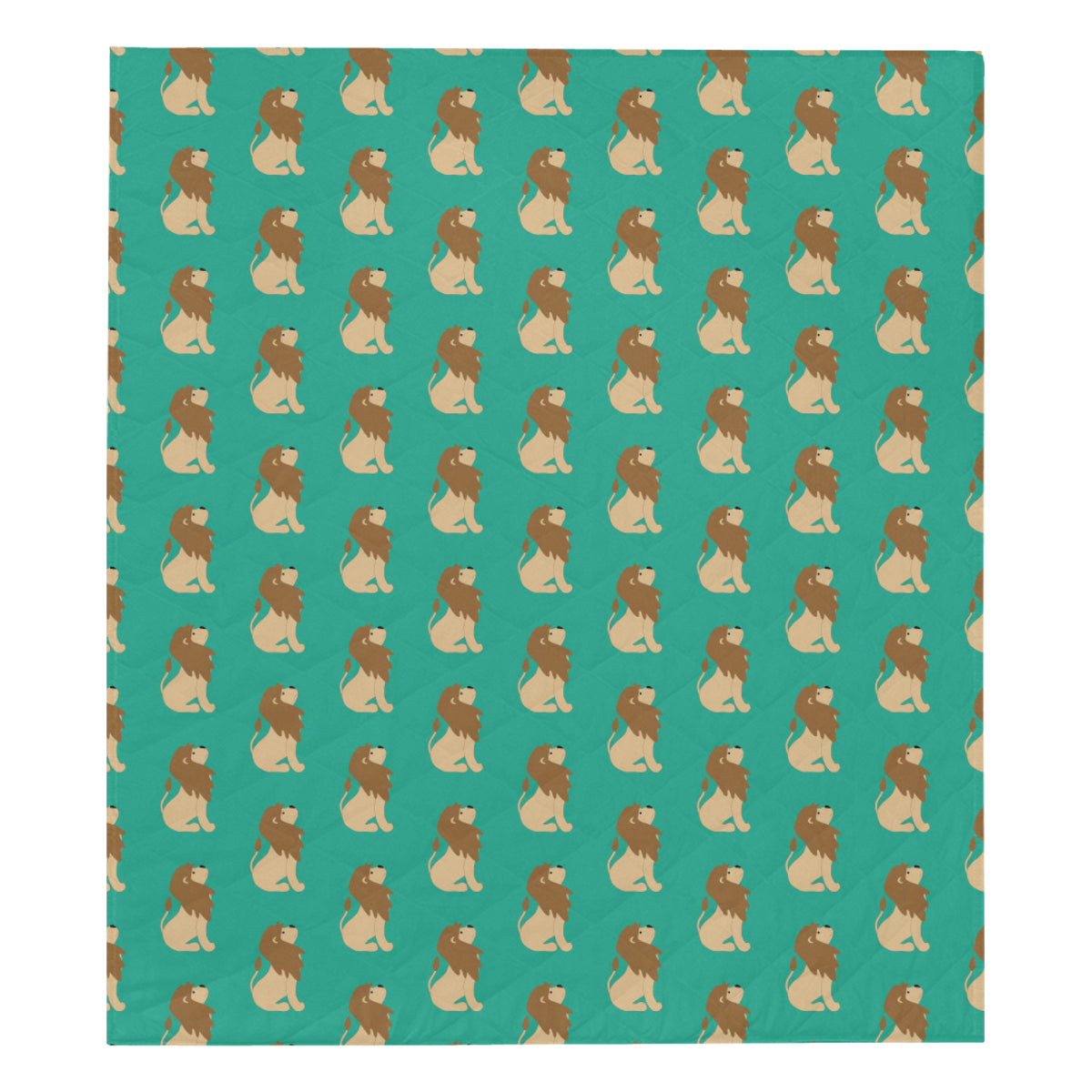 Lion Pattern Print Design 02 Premium Quilt