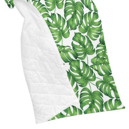 Palm Leaves Pattern Print Design PL08 Premium Quilt