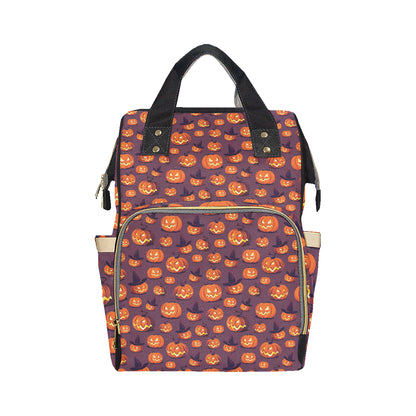 Halloween Pumpkin Pattern Print Design 03 Diaper Bag Backpack