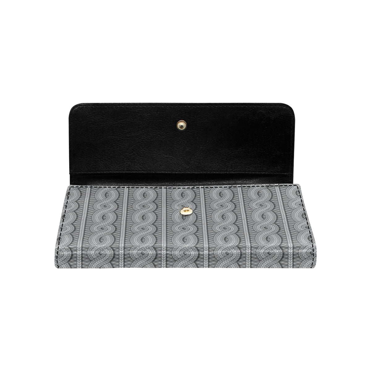 Cable Knit Pattern Print Design 01 Women's Trifold Wallet