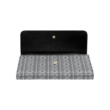 Cable Knit Pattern Print Design 01 Women's Trifold Wallet