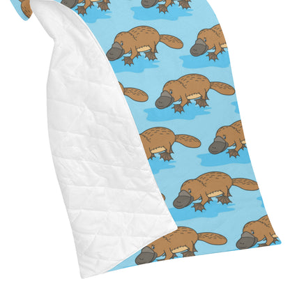 Platypus Pattern Print Design A02 Premium Quilt