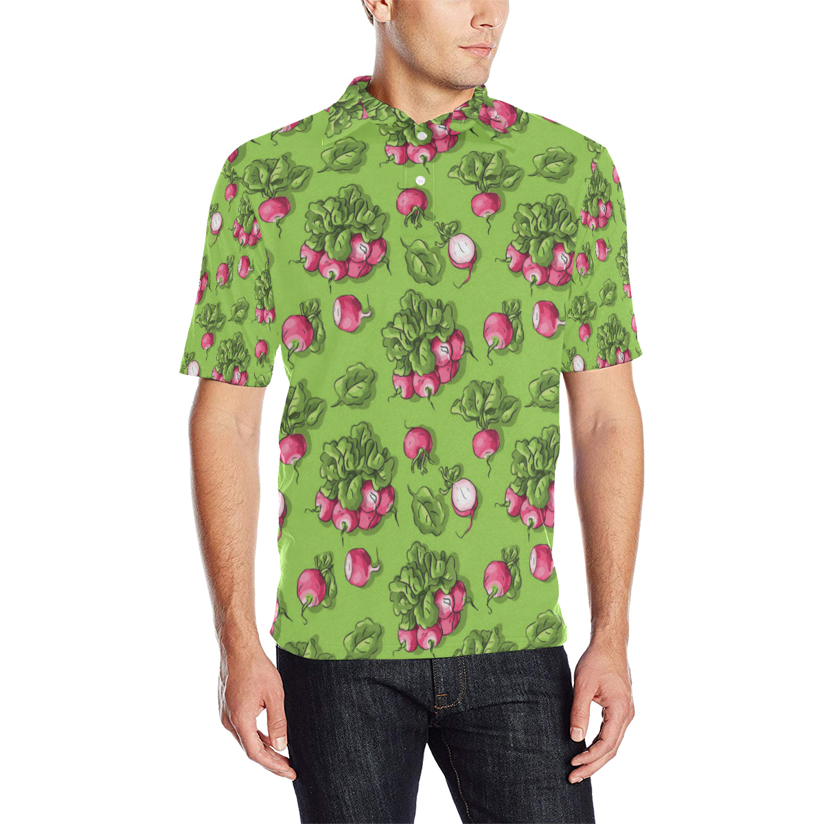 Radish Pattern Print Design A05 Men Polo Shirt