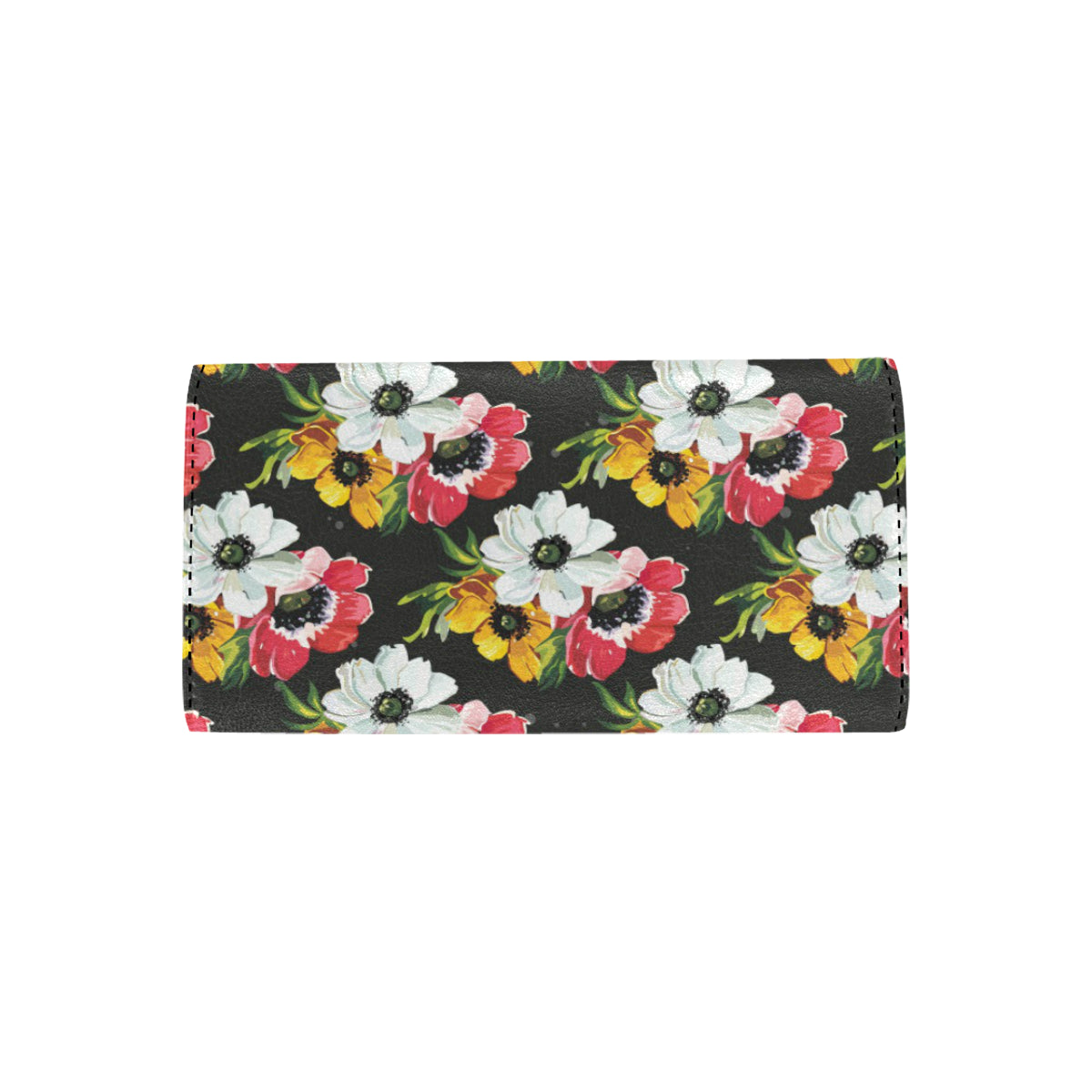 Anemone Pattern Print Design AM07 Women's Trifold Wallet